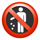 no-littering Emoji apple