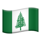Флаг острова Норфолк Эмодзи на Apple macOS и iOS iPhone