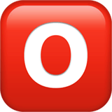 O Button (Blood Type) Emoji on Apple macOS and iOS iPhones