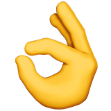 Handzeichen für OK Emoji auf Apple macOS und iOS iPhones