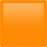 Oranges Quadrat Emoji auf Apple macOS und iOS iPhones
