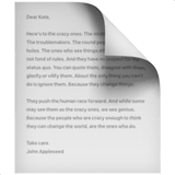 page-facing-up Emoji apple