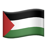 Flagge der Palästinensischen Gebiete Emoji auf Apple macOS und iOS iPhones