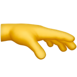 palm-down-hand Emoji apple