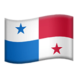 Флаг Панамы Эмодзи на Apple macOS и iOS iPhone
