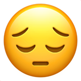pensive-face Emoji apple