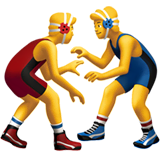 people-wrestling Emoji apple