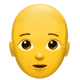person-bald Emoji apple