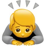 person-bowing Emoji apple