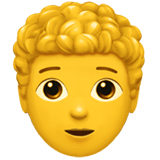 🧑‍🦱 Person: Curly Hair Emoji on Apple macOS and iOS iPhones