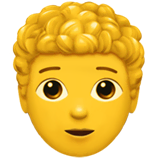 person-curly-hair Emoji apple