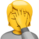 person-facepalming Emoji apple