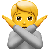 🙅 Persona haciendo el gesto de “no” Emoji en Apple macOS y iOS iPhones