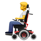 Person in elektrischem Rollstuhl Emoji auf Apple macOS und iOS iPhones