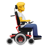 person-in-motorized-wheelchair-facing-right Emoji apple