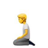 person-kneeling Emoji apple