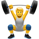 🏋️ Person Lifting Weights Emoji on Apple macOS and iOS iPhones
