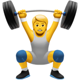 person-lifting-weights Emoji apple