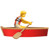 🚣 Persona remando en una barca Emoji en Apple macOS y iOS iPhones