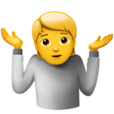 person-shrugging Emoji apple