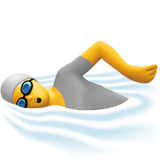 Person Swimming Emoji on Apple macOS and iOS iPhones