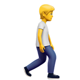 person-walking-facing-right Emoji apple