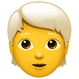 person-white-hair Emoji apple