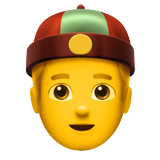 person-with-skullcap Emoji apple