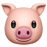 pig-face Emoji apple