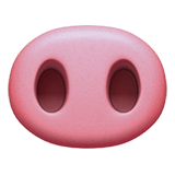 Pig Nose Emoji on Apple macOS and iOS iPhones