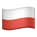 Bandera de Polonia en Apple macOS y iOS iPhones