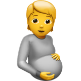 pregnant-person Emoji apple