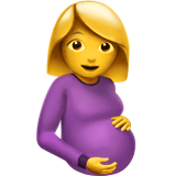 🤰 Pregnant Woman Emoji on Apple macOS and iOS iPhones