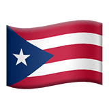 Flagge von Puerto Rico Emoji auf Apple macOS und iOS iPhones