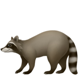 raccoon Emoji apple