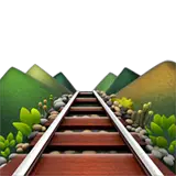 Железнодорожный путь Эмодзи на Apple macOS и iOS iPhone