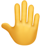 raised-back-of-hand Emoji apple