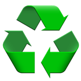 Symbole de recyclage sur Apple macOS et iOS iPhones