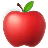 Red Apple Emoji on Apple macOS and iOS iPhones