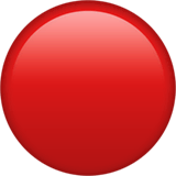 🔴 Cerchio rosso Emoji su Apple macOS e iOS iPhones