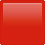 Rotes Quadrat Emoji auf Apple macOS und iOS iPhones