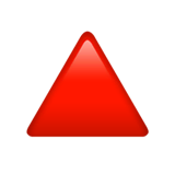 red-triangle-pointed-up Emoji apple