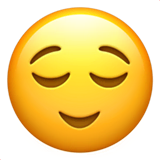 relieved-face Emoji apple