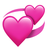 revolving-hearts Emoji apple