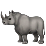 Rhinoceros Emoji on Apple macOS and iOS iPhones