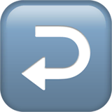 right-arrow-curving-left Emoji apple