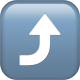 right-arrow-curving-up Emoji apple