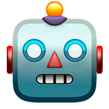 Robotergesicht Emoji auf Apple macOS und iOS iPhones