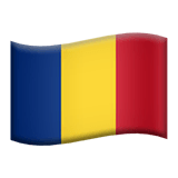 Flagge von Rumänien Emoji auf Apple macOS und iOS iPhones