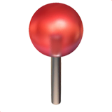 round-pushpin Emoji apple